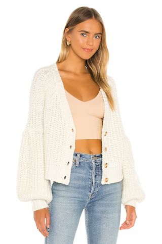 MINKPINK Tally Knit Cardigan in Cream from Revolve.com | Revolve Clothing (Global)