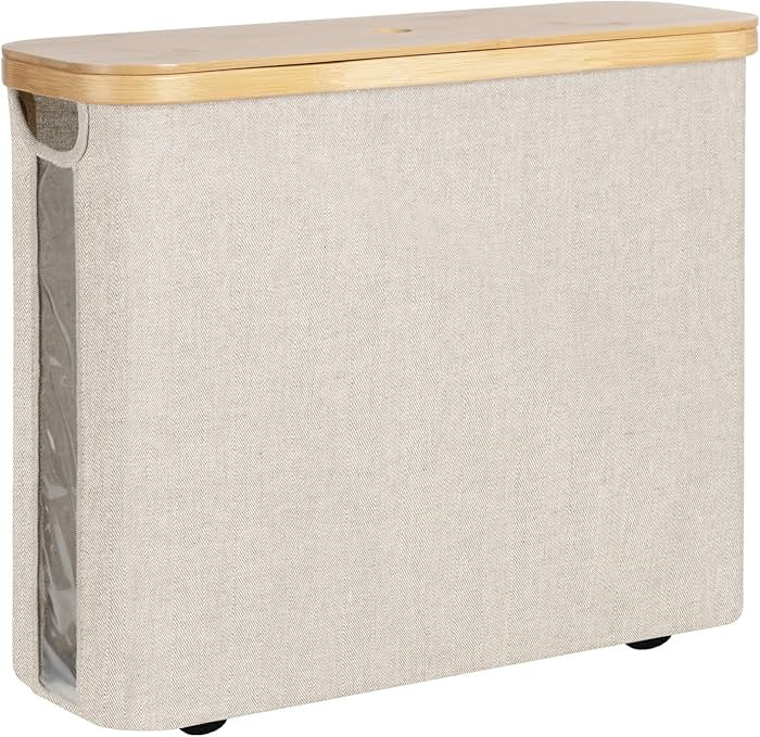 StorageWorks Toilet Paper Storage Basket, Papers Container with Bamboo Lid, Medium Toilets Holder... | Amazon (US)