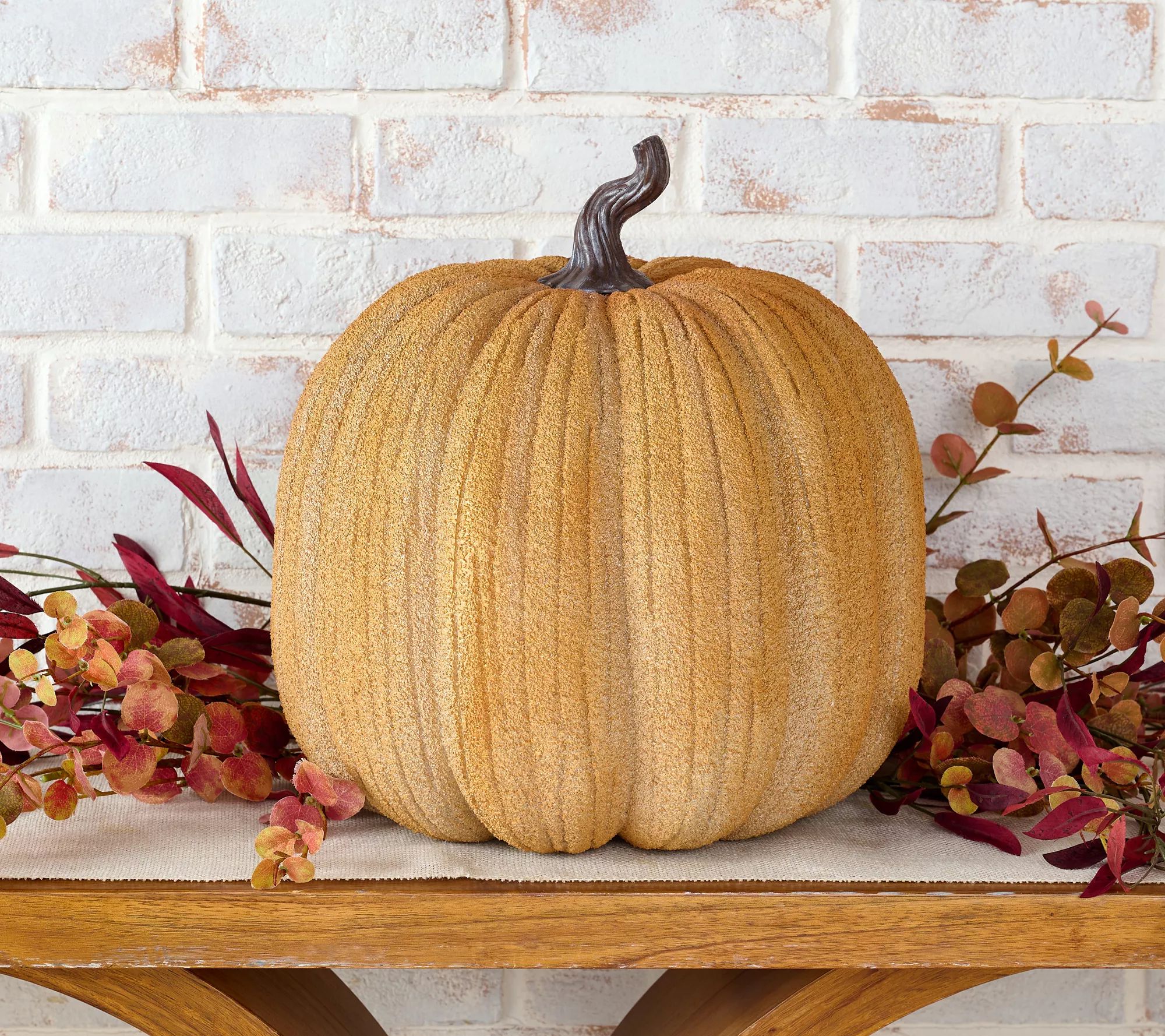 Home Reflections In/Outdoor 14" Decorative Orange Pumpkin - QVC.com | QVC