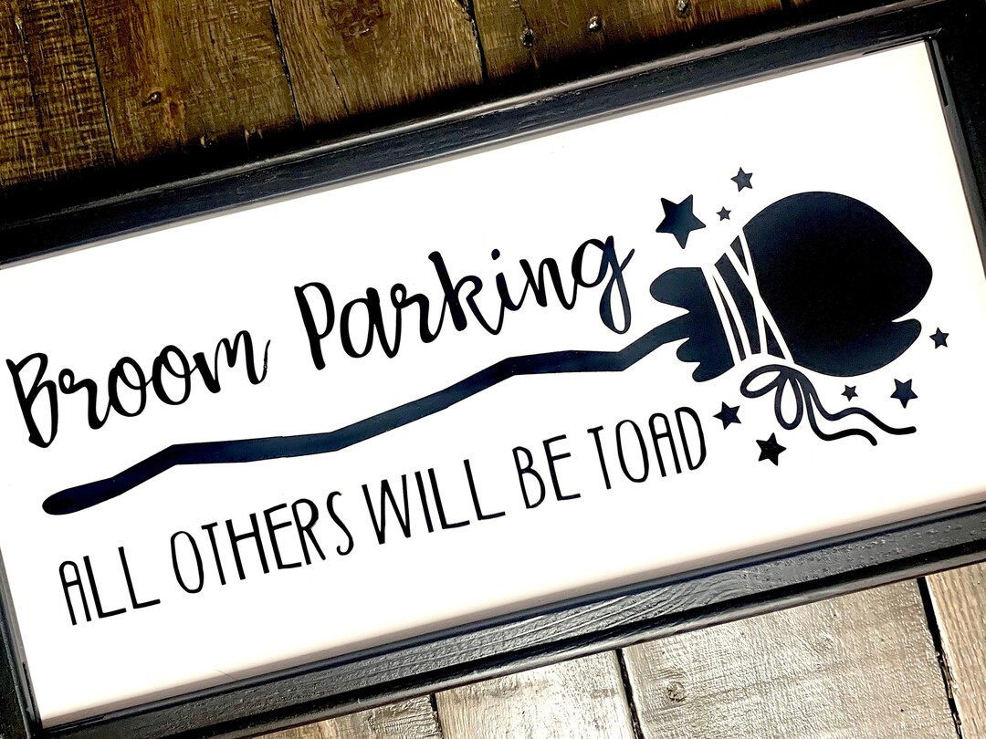 Halloween Witch Sign Broom Parking - Etsy | Etsy (US)