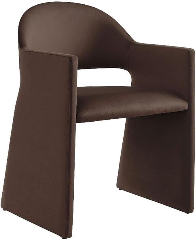 Modway Talia Performance Velvet Dining Armchair in Chocolate Brown | Amazon (US)