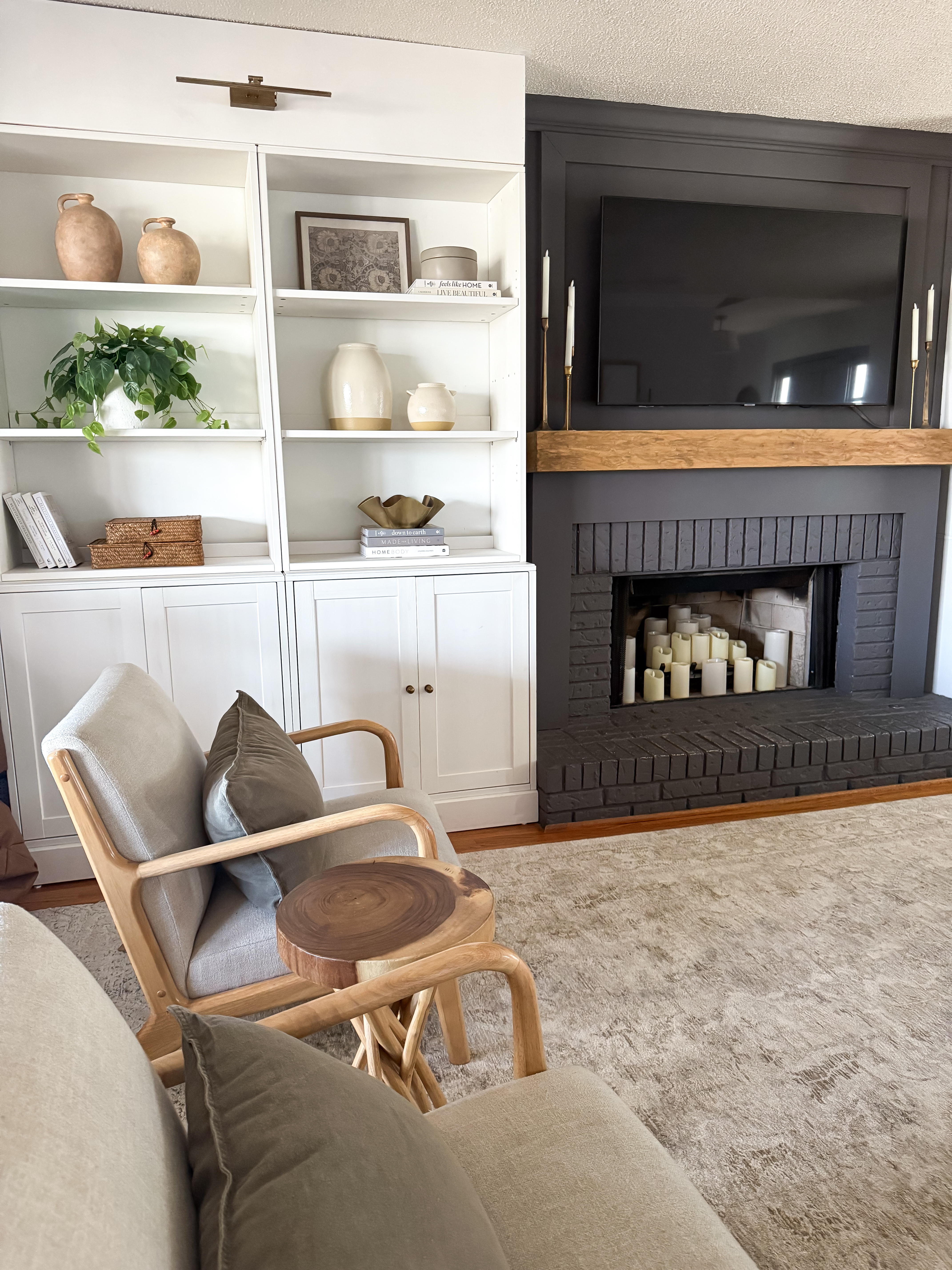 Living room views 

Shelves:ikea havsta 
Fireplace: BM Iron Mountain

#LTKStyleTip #LTKSeasonal #LTKHome