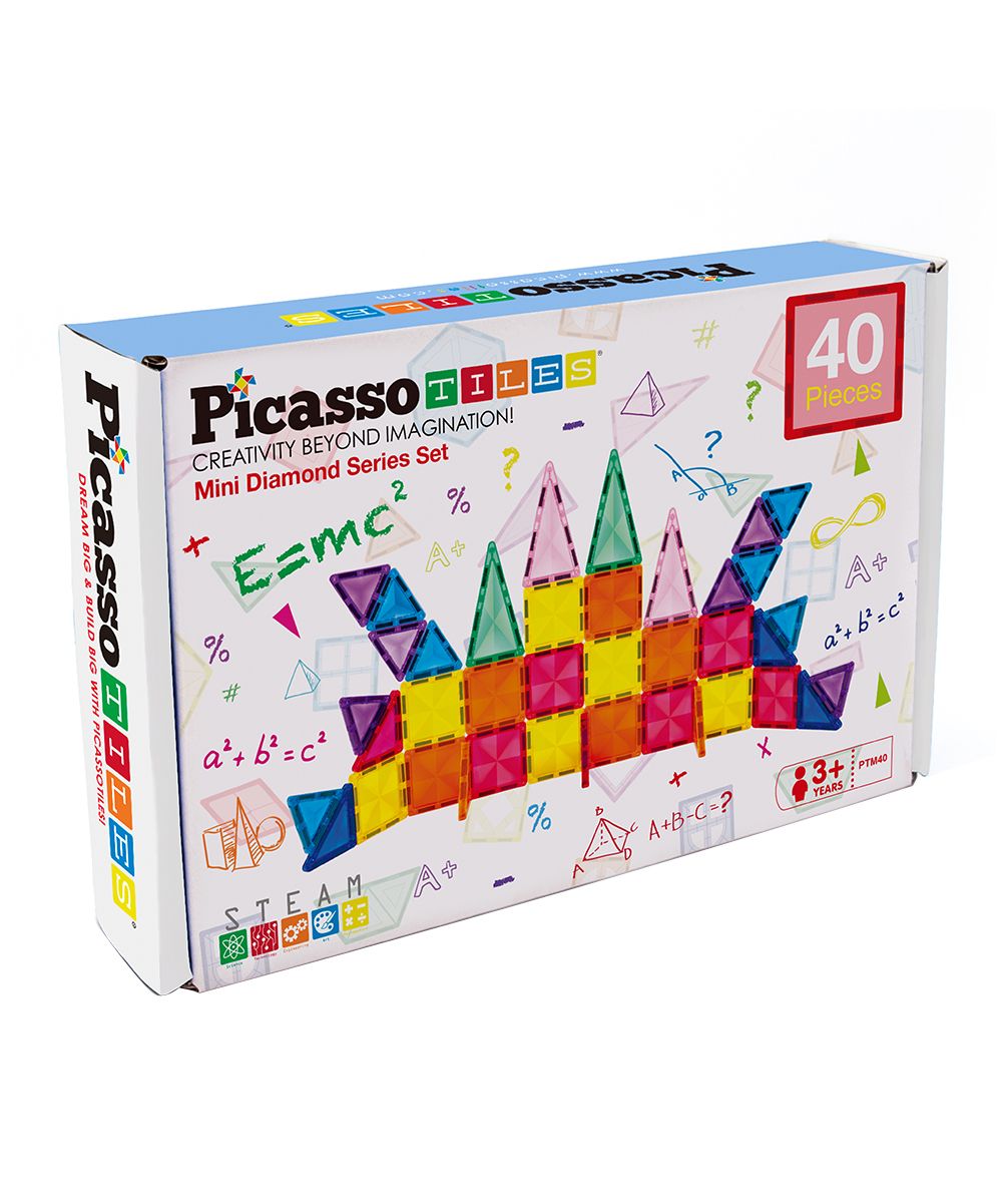 PicassoTiles Toy Block Sets - Mini Diamond 40-Piece 3-D Magnetic Building Block Set | Zulily