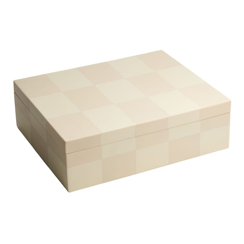 Light Tan & White Checkered Box, 8x10 | At Home