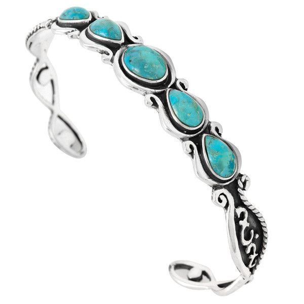 Turquoise Bracelet Sterling Silver B5567-C75 | TURQUOISE NETWORK