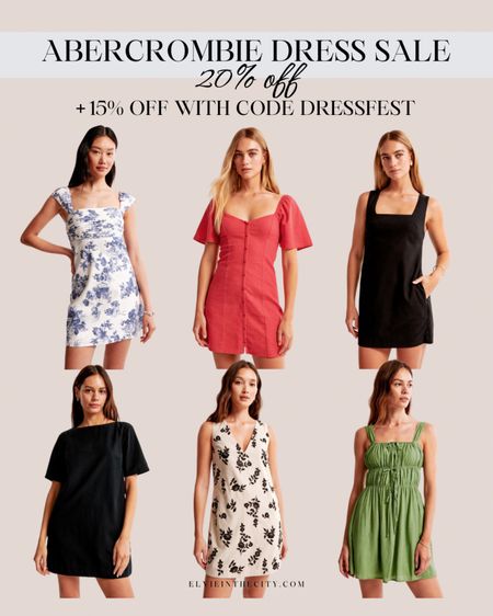 Abercrombie dresses are on sale for 20% off, plus save an additional 15% with code DRESSFEST. 

Mini dress, summer dress, date night, vacation outfit, casual dress, fashion over 40

#LTKsalealert #LTKfindsunder50 #LTKover40