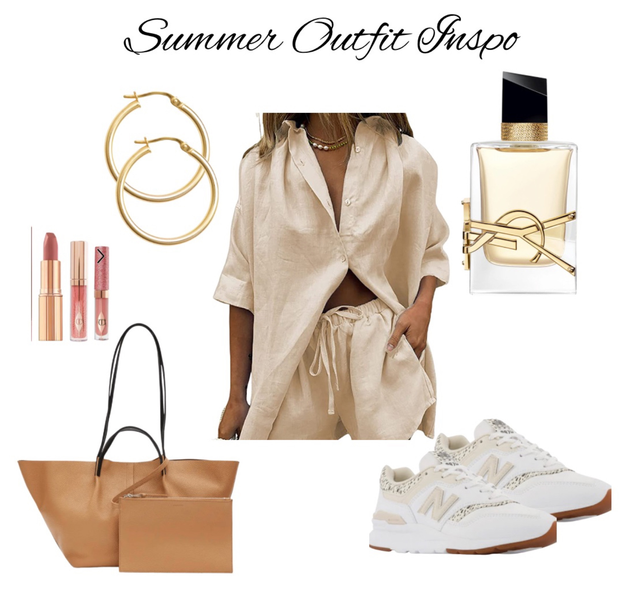 Love this two piece set with sneakers and tote bag 