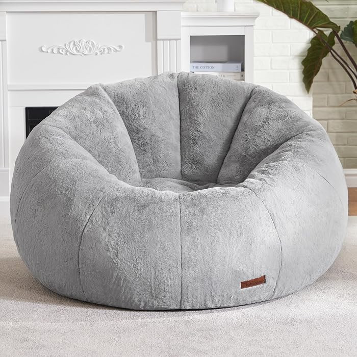 Hobestluk Large Beanbag Chairs for Adults Donut-Shaped Plush Sofa Couch | Amazon (US)