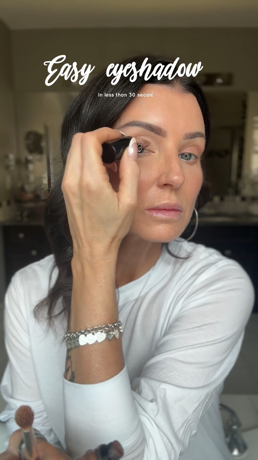 Easy eyes! 🖤
Armani eye tint in Cashew 
Lips Wherever walnut in both 

#LTKOver40 #LTKBeauty