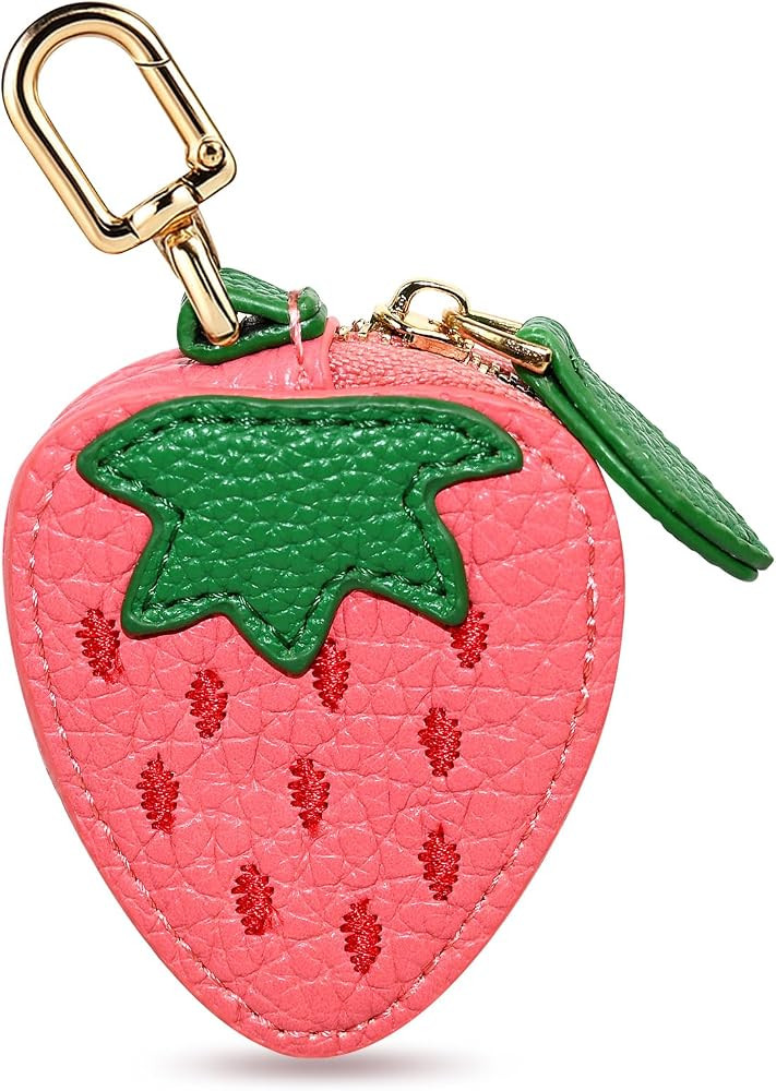 Fruit Coin Purse Keychain - Cute Mini Leather Coin Pouch Keychain for Backpack Decoration, Fruit ... | Amazon (US)