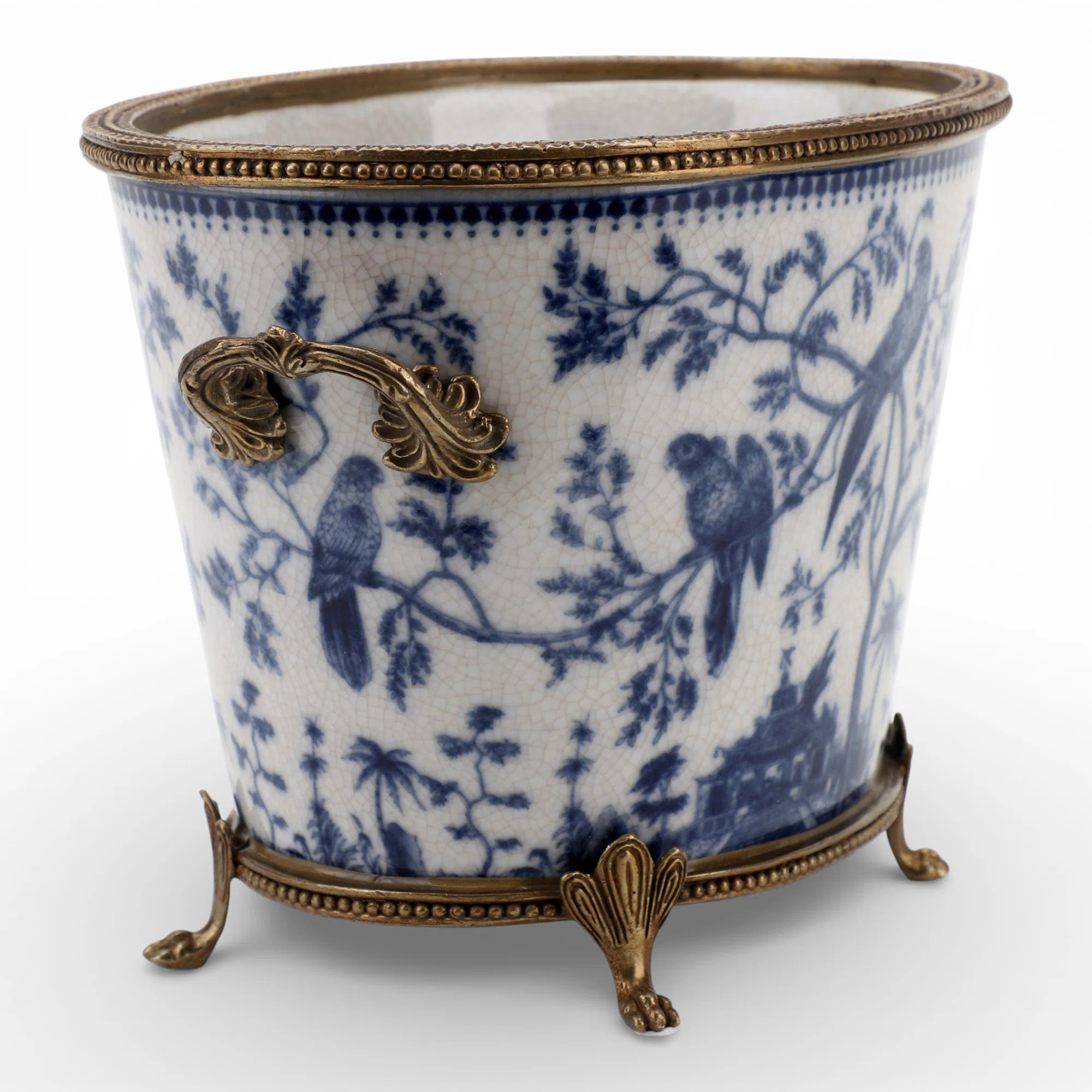 Blue and White Bird Basin | Perigold