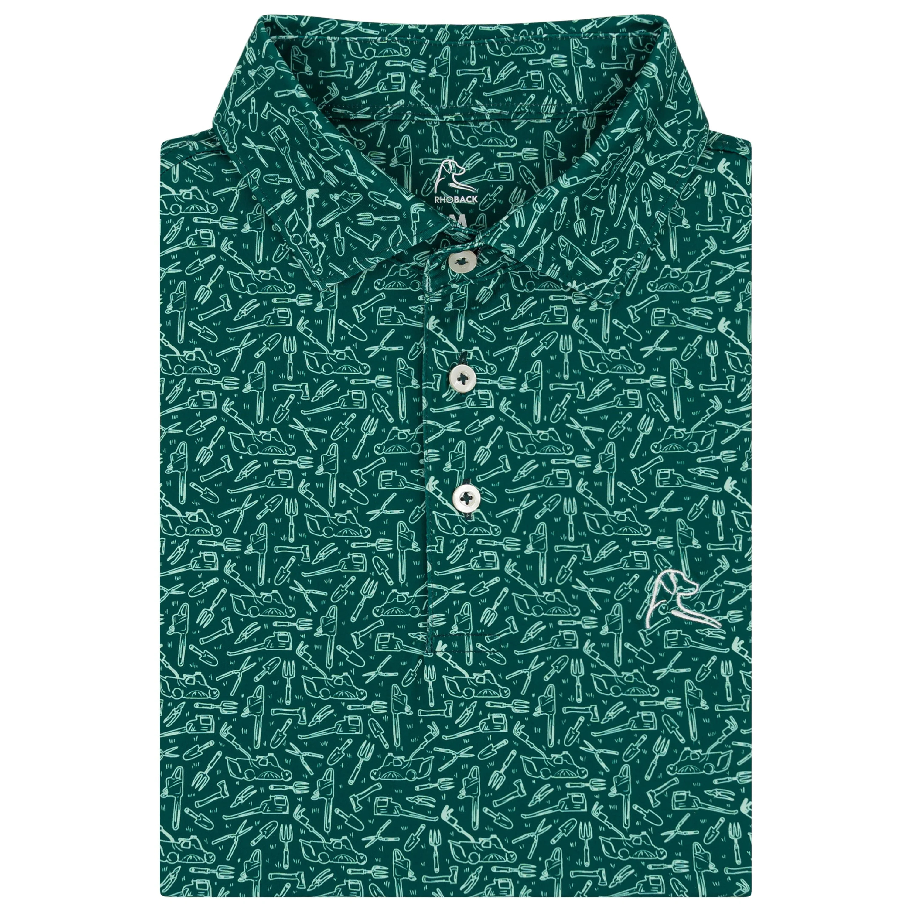 The Grass Guy | Performance Polo | The Grass Guy - Fairway Green/Mint Green The Grass Guy | Fairway Green / XL | RHOBACK
