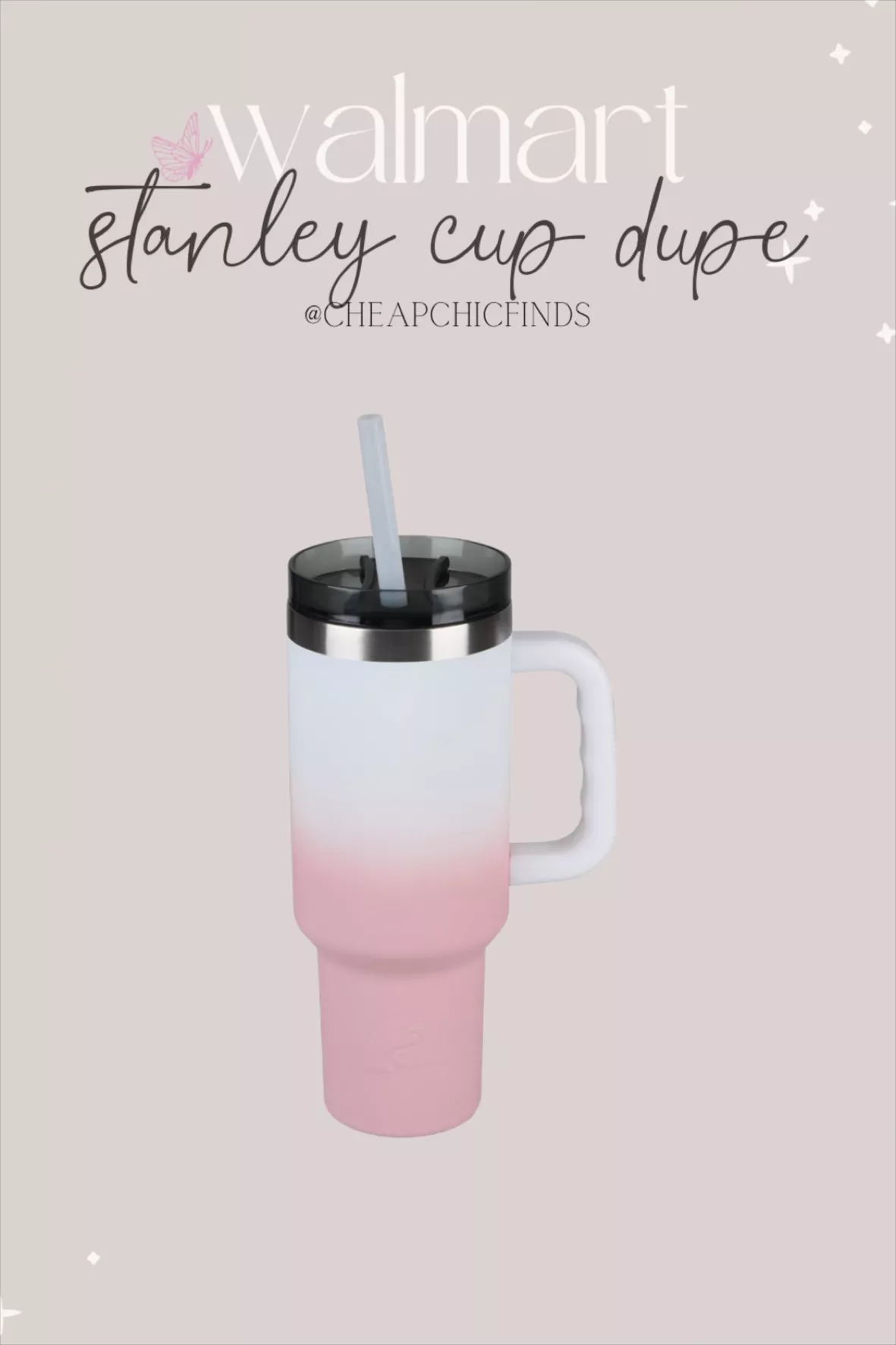 Stanley Cup Dupe- Baby Pink