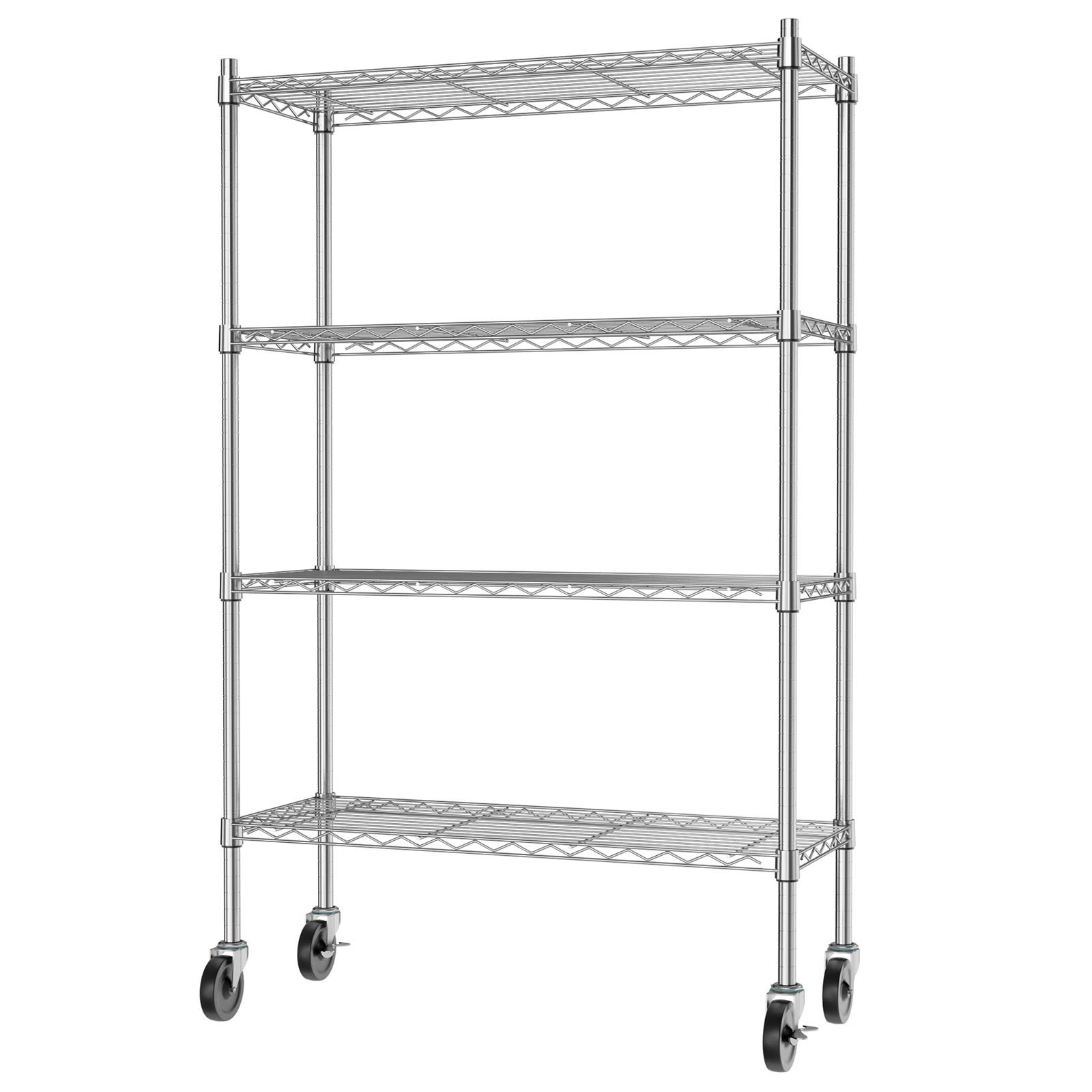 Auslar 4-Shelf Storage Shelves with Casters Heavy Duty 4 Tiers Rolling Cart Utility Racks Adjusta... | Amazon (US)