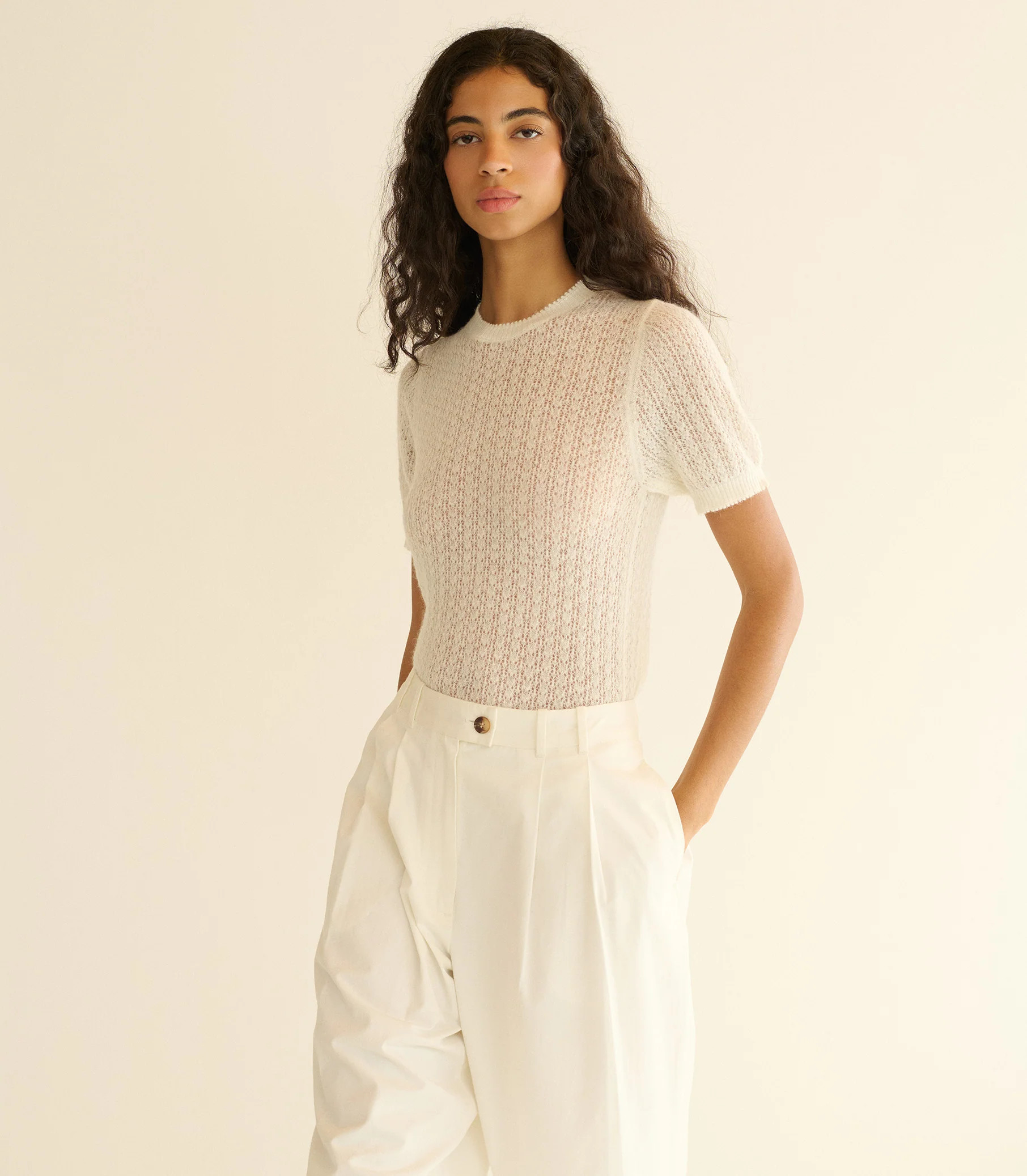 Monica Sweater - Ivory | DÔEN | DOEN