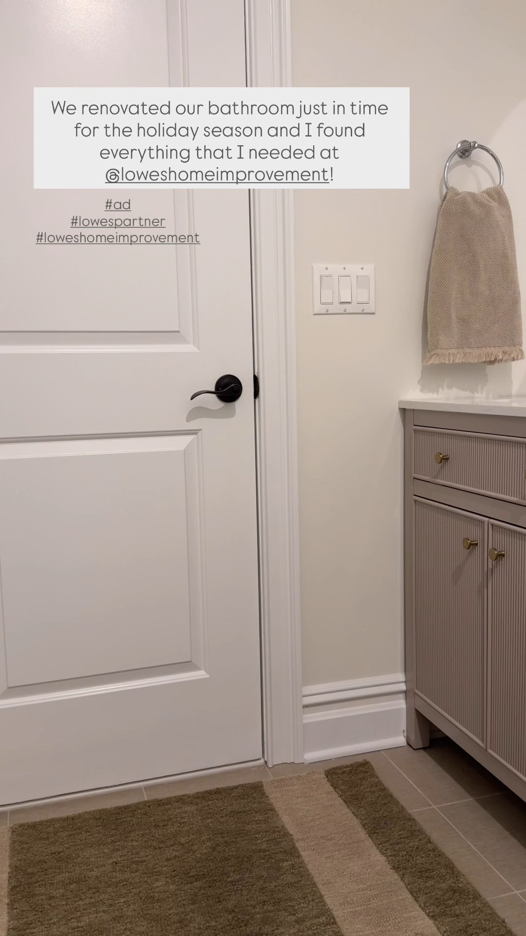 I gave some extra love to our basement bathroom with the help of @Loweshomeimprovement — everything you see here (vanity, bath accessories, sink faucet and more!) are from Lowe’s and shipped so quickly! 

I’ve linked everything on LTK along with a few other finds that caught my eye!

#loweshomeimprovement #diy #bathroomdesign #holidayhome

#LTKFindsUnder100 #LTKHome #LTKGiftGuide