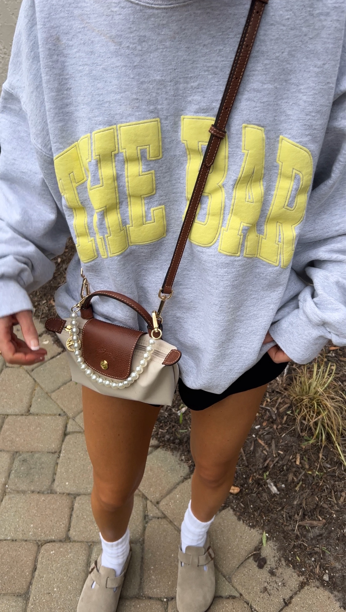 My fave Bar Sweatshirt and my cute little Tan Longchamp mini purse that I added leather straps and a pearl strap to

#LTKFindsUnder50 #LTKFindsUnder100 #LTKStyleTip