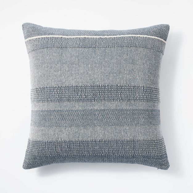 Oversized Cotton Woven Striped Square Throw Pillow - Threshold™ designed with Studio McGee | Target