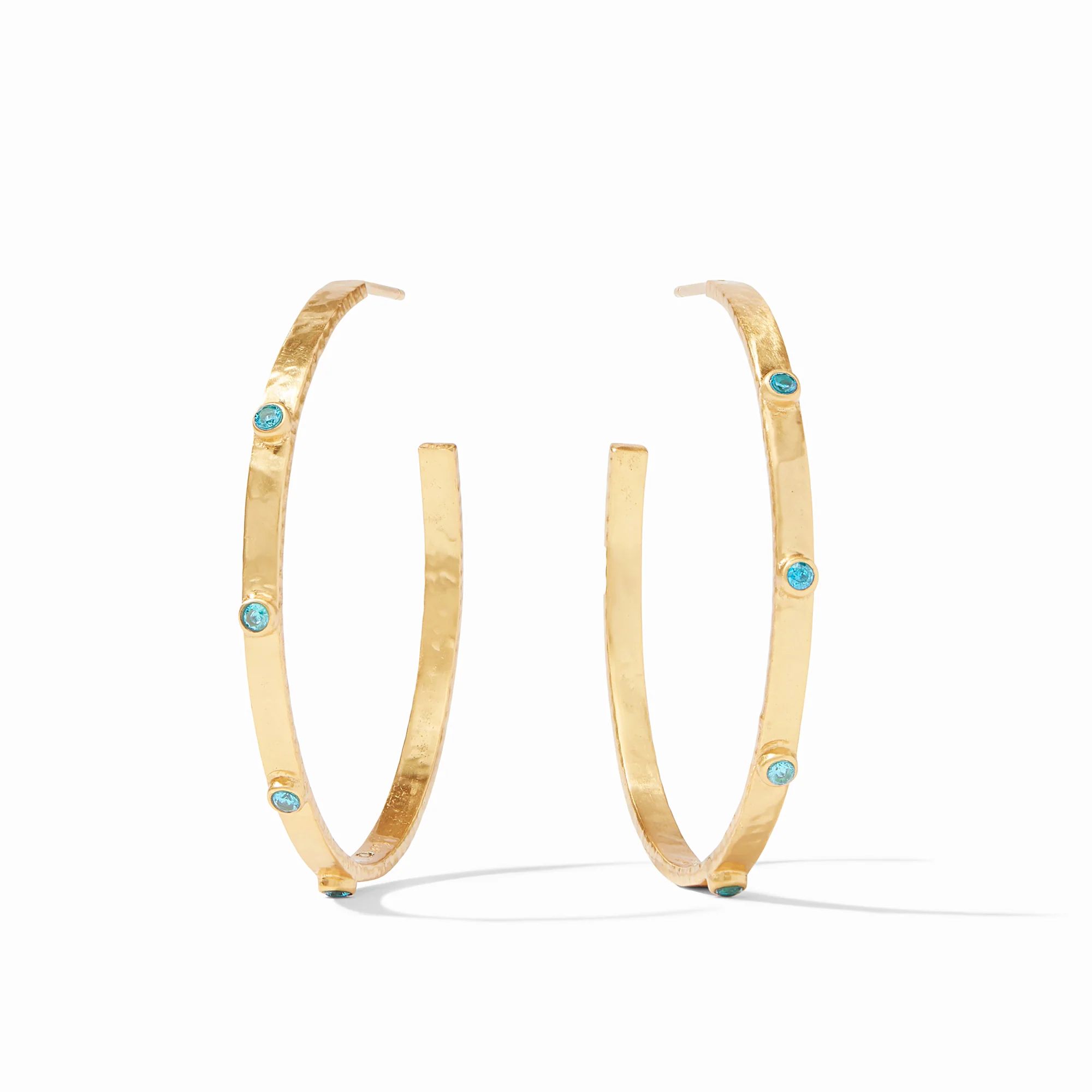 Crescent Gemstone Hoop Earrings | Julie Vos | Julie Vos