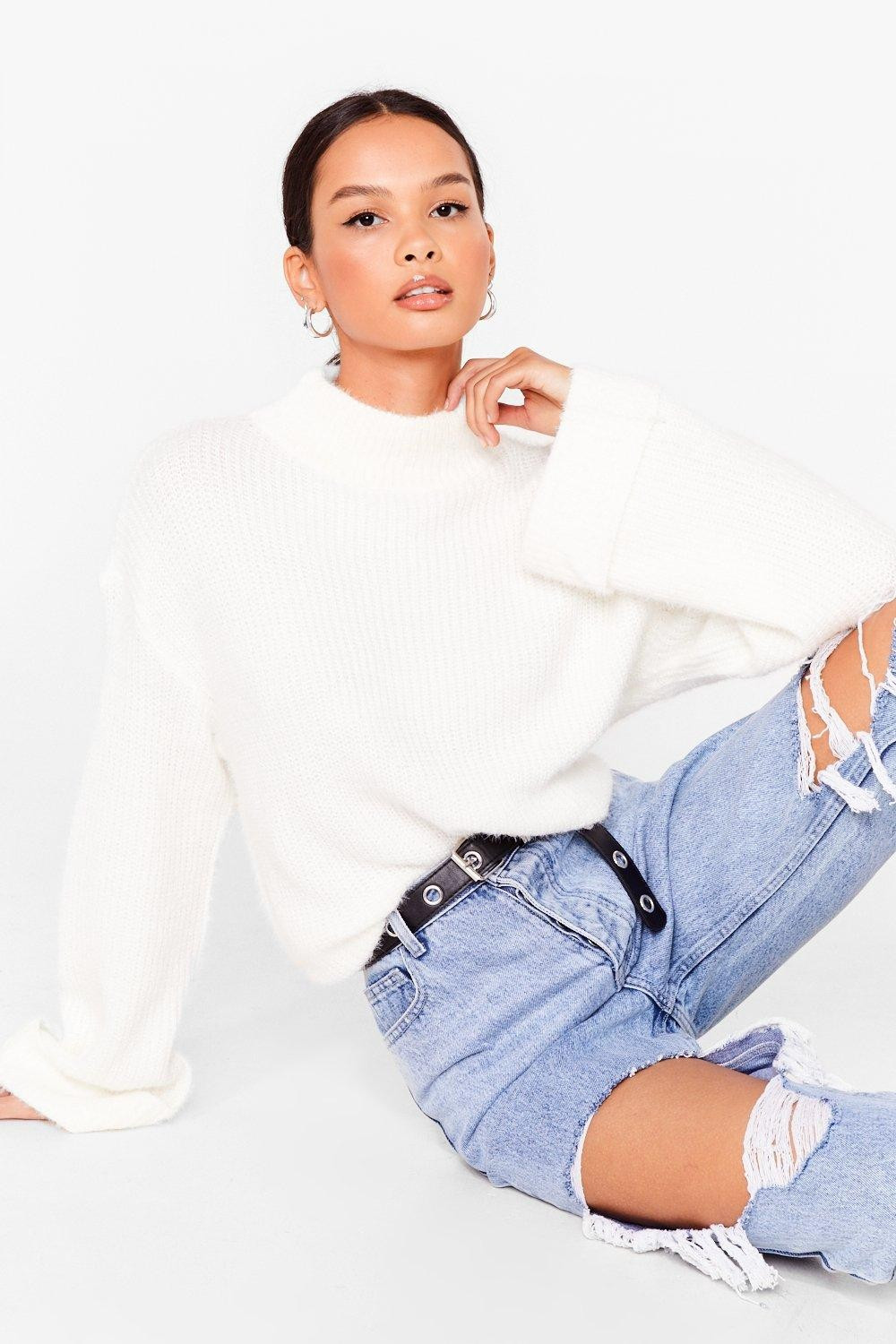 Womens We Really Know Our Fluff-y Knit Sweater - White | NastyGal (US & CA)