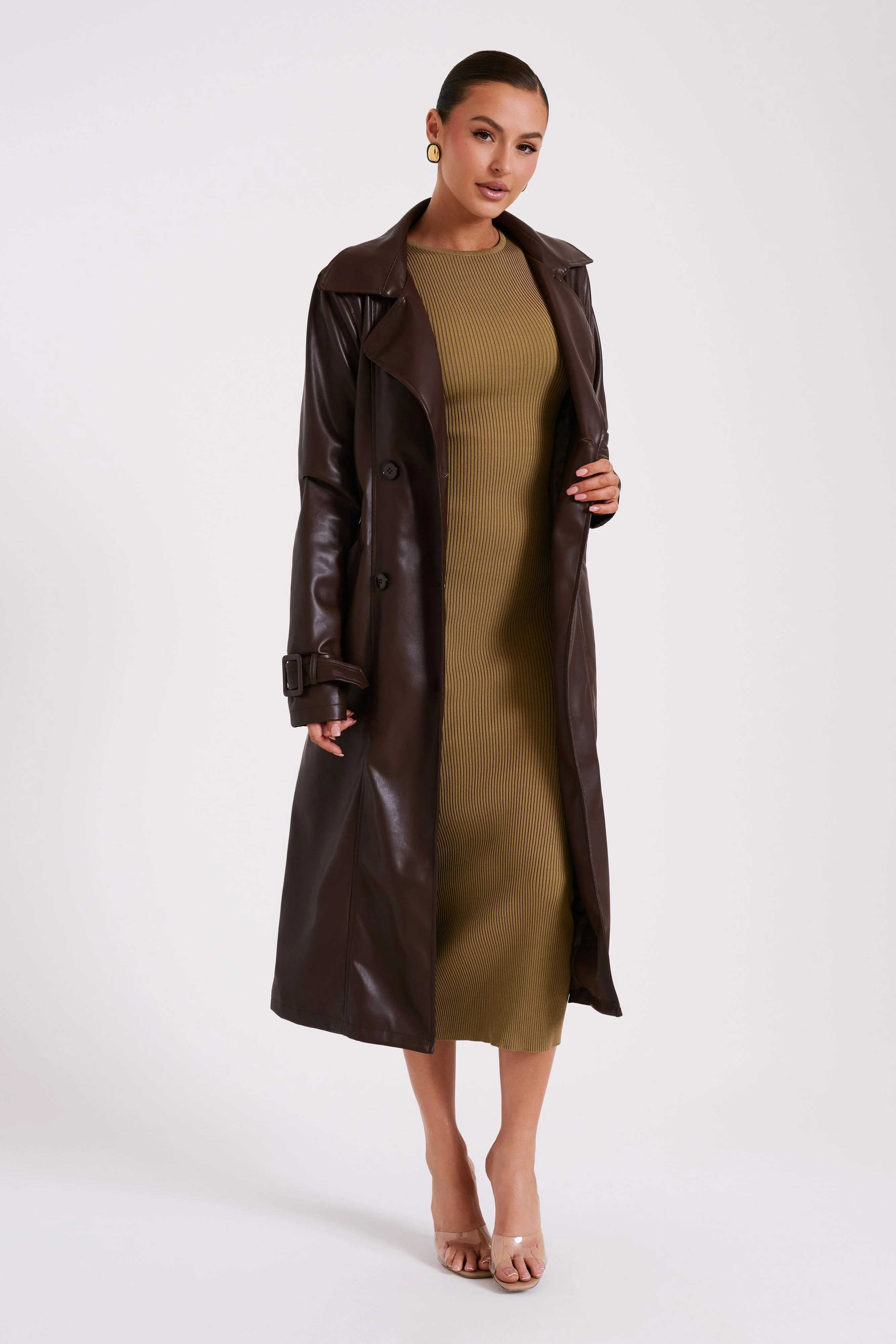 Isla Pu Trench - Dark Brown | MESHKI US