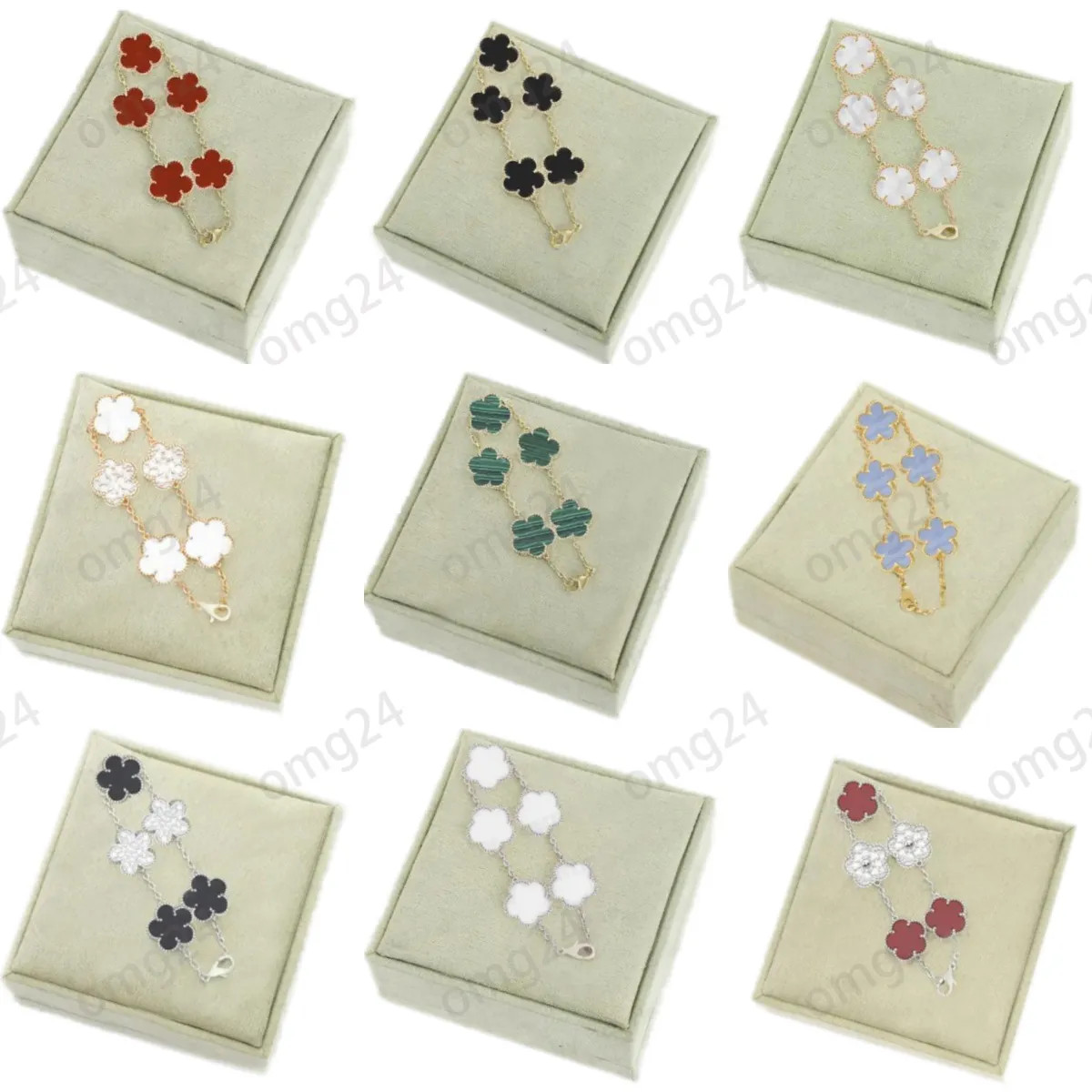 4/four leaf clover elegant women bracelets classical charm jewlery designer for womens plated gol... | DHGate