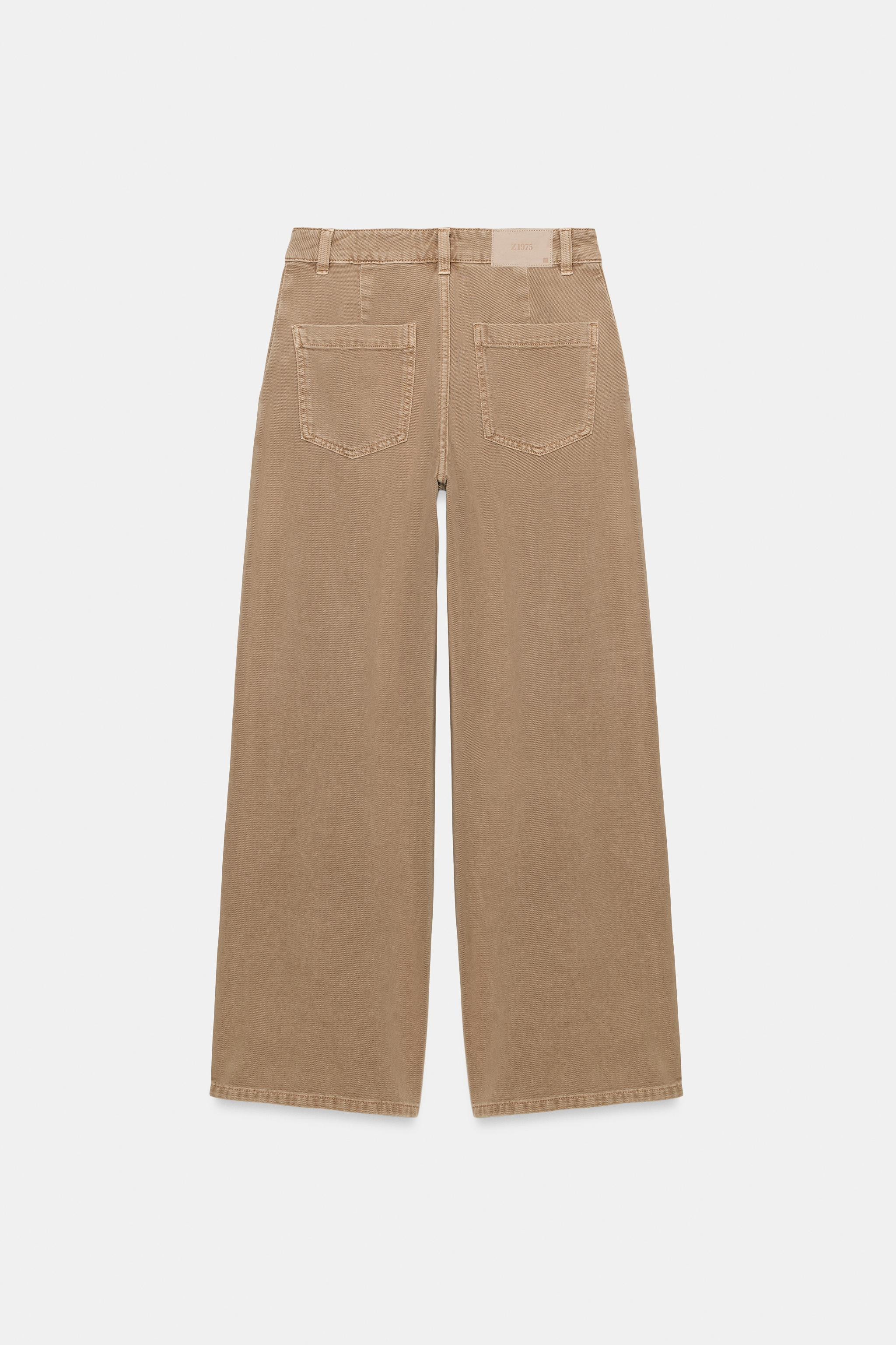 Z1975 MID-RISE WIDE LEG JEANS WITH DARTS | Zara US
