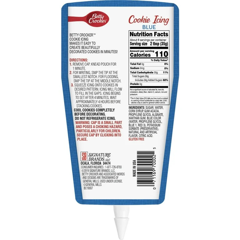 Betty Crocker Cookie Decorating Icing, Blue, 7 Ounces | Walmart (US)