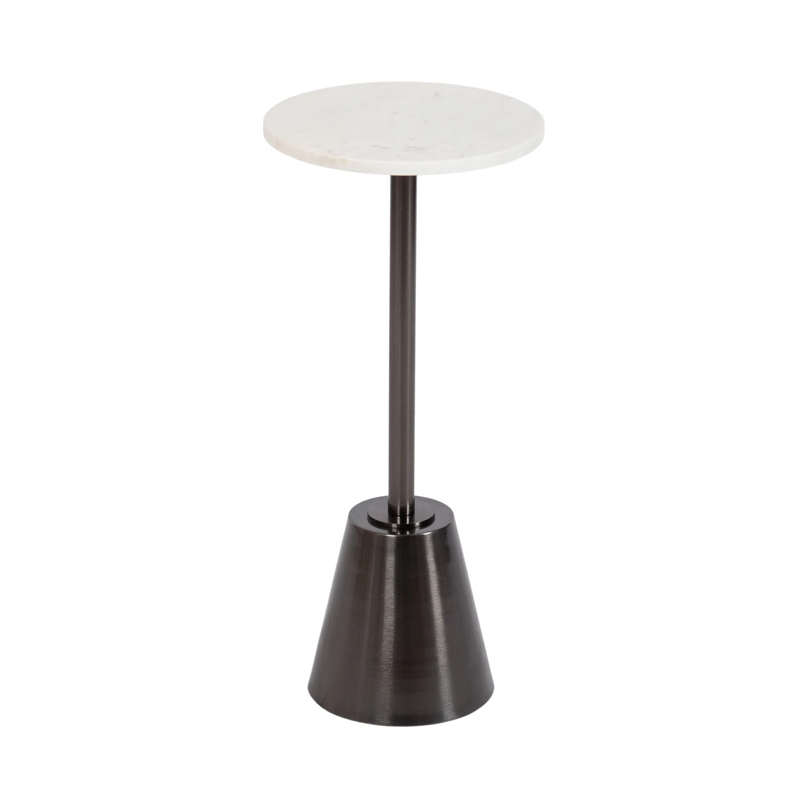 Round Marble and Metal Drink Table | Wayfair North America