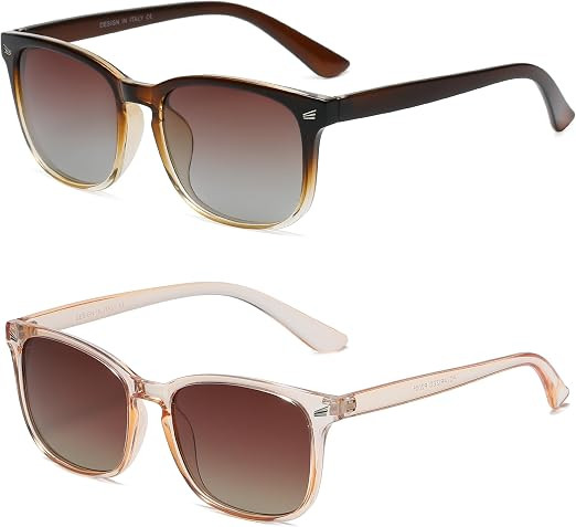 DUSHINE Polarized Sunglasses for Women Classic Retro Style UV400 Protection | Amazon (US)
