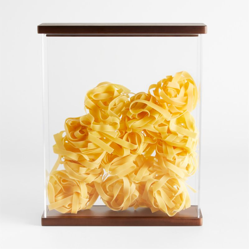 Large Rectangular Acrylic Food Storage with Wood Lid + Reviews | Crate & Barrel | Crate & Barrel