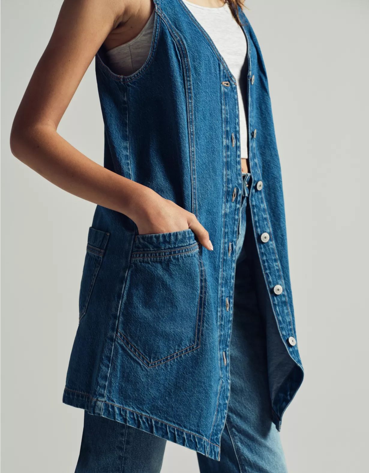 AE Denim Pinafore Dress | American Eagle Outfitters (US & CA)