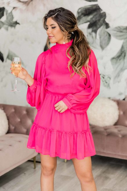 Bring The Magic Hot Pink Dress | The Pink Lily Boutique