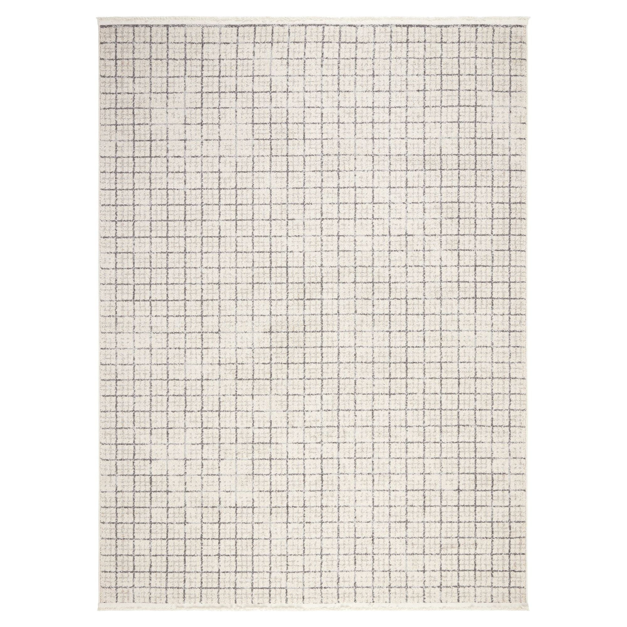 Wanda June Home Squares with Fringe Area Rug, Taupe, 5'2"x7'2" by Miranda Lambert | Walmart (US)