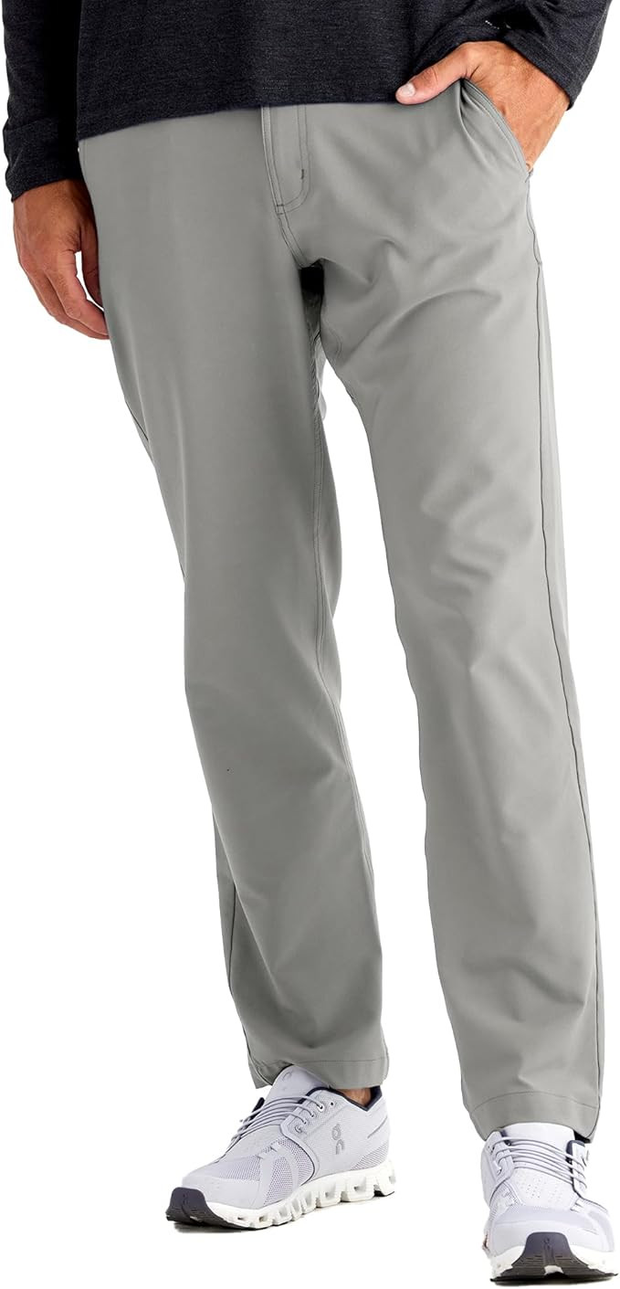 Free Fly Men's Nomad Pant - 4-Way Stretch Woven Twill Pant for Men - Slim Straight Leg - Sun Prot... | Amazon (US)