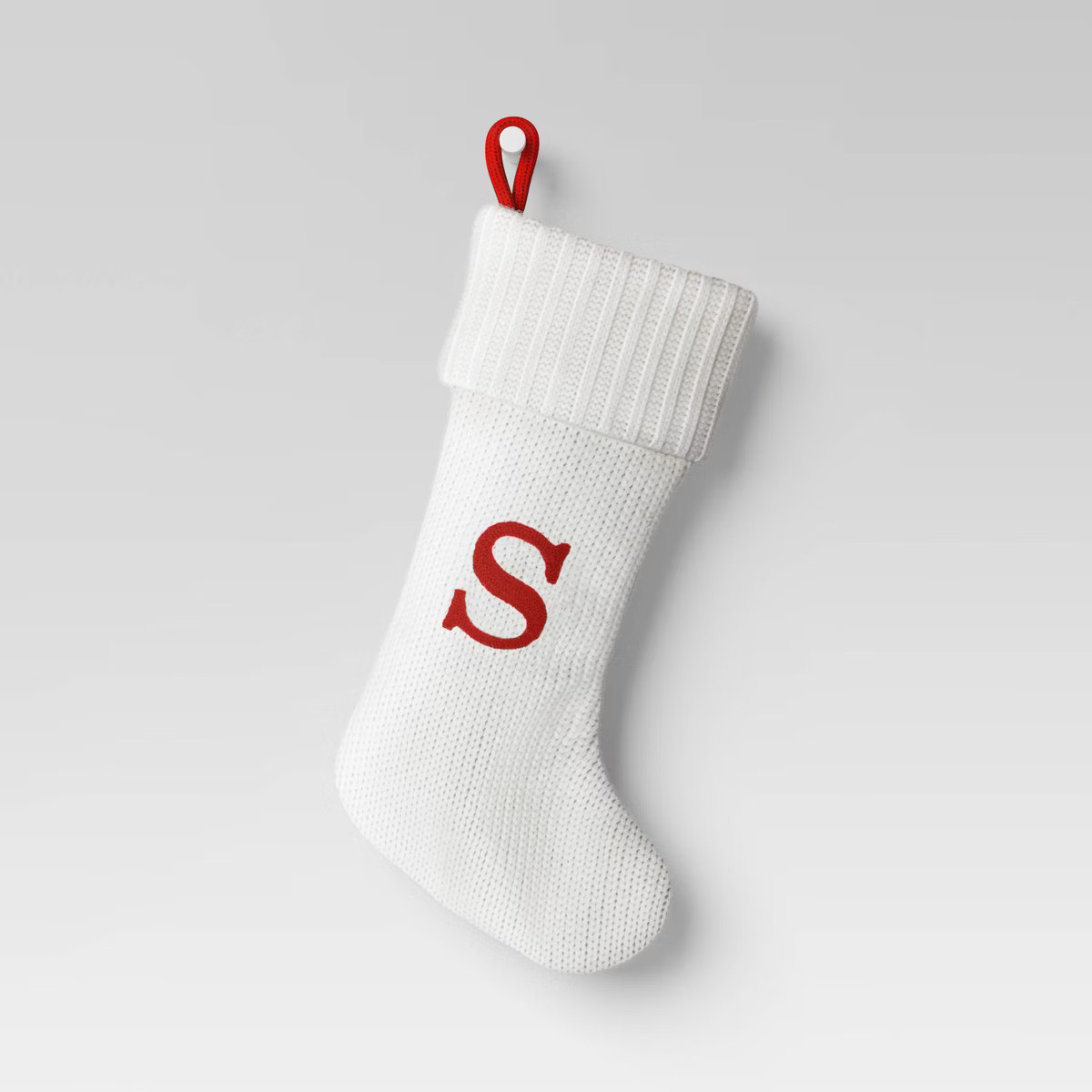 Knit Monogram Christmas Stocking White - Wondershop™ | Target