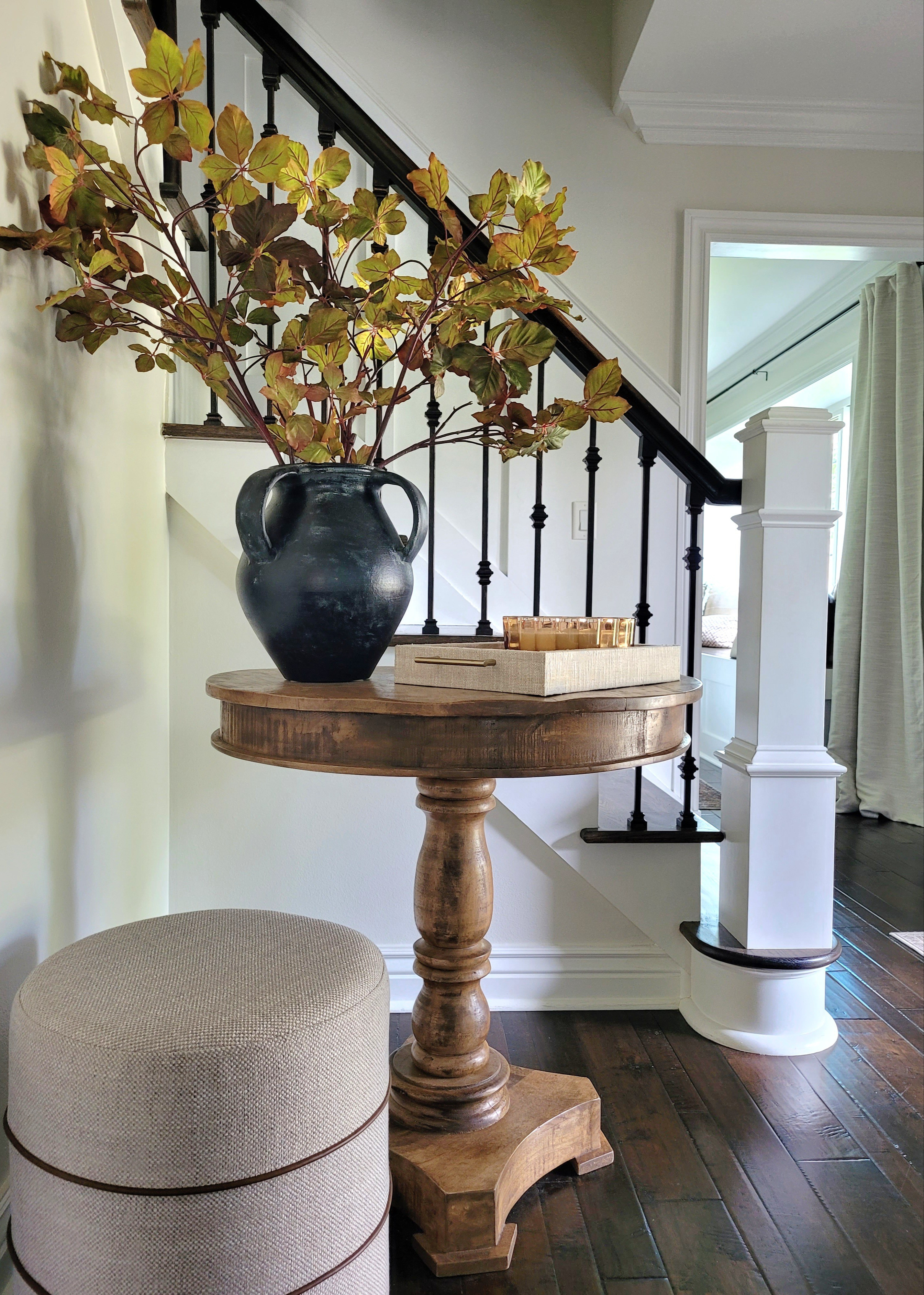The kids are back to school, which means it's officially Fall! The best quality faux fall stems in my home are all @afloral - shop these gorgeous autumn chestnut leaf branches styled in my entryway and my other fall favorites from Afloral! Fall decor,  fall stems,  fall home decor #afloral #ad

#LTKHome #LTKFindsUnder50