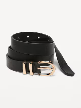 Double Loop Skinny Belt for Women | Old Navy (US)