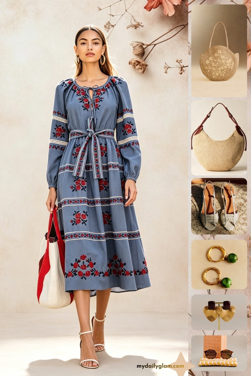 Bohemian Blue Embroidered Midi Dress | Effortless Summer Folk Style
#BohemianDress #EmbroideredMidiDress #FolkFashionOOTD

#LTKootd #LTKOver40 #LTKSeasonal