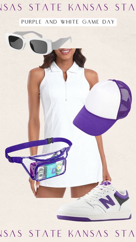 Purple + White Outfit Ideas - Tennis Dress - Tank - Bag - Baseball Cap - Sneakers 

KANSAS STATE GAME DAY

#LTKstyletip #LTKFind #LTKSeasonal