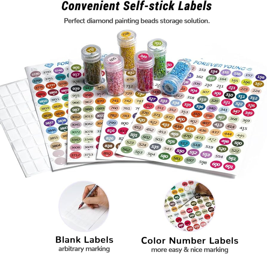 forever young Diamond Painting Storage Containers, 1 Pack 60 Grids Bead Organizer and Diamond Pai... | Amazon (US)