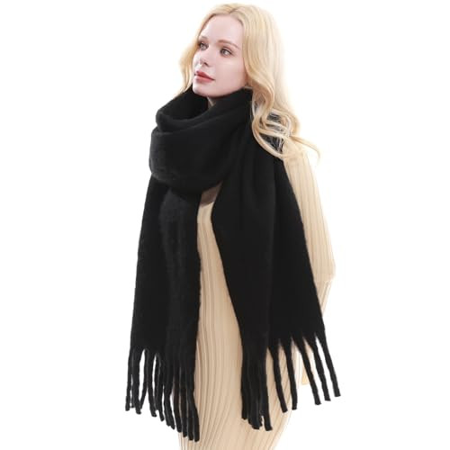 RIIQIICHY Chunky Scarf for Women Winter Warm Thick Scarves Oversized Blanket Scarf | Amazon (US)