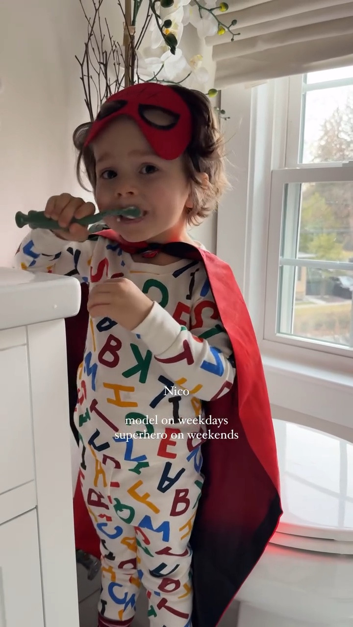 Nico 

model on weekdays
superhero on weekends

Wearing the Old Navy alphabet pajama set 

#toddlerpajamas #babypajamas #ltkbaby #onsale #amazonfinds #amazonfashion

#LTKKids #LTKFamily #LTKFindsUnder50