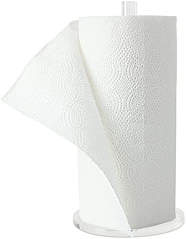 Amazon.com - Worhe Clear Acrylic Paper Towel Holder Countertop 5.9" Diameter Thickening Sturdy Ba... | Amazon (US)