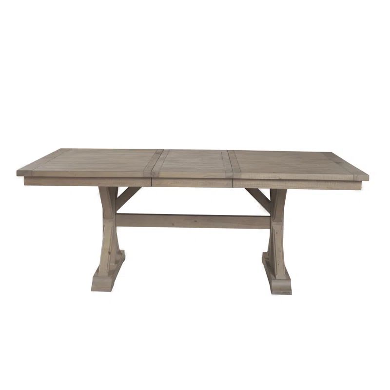 Wiesner Extendable Pine Solid Wood Trestle Dining Table | Wayfair North America
