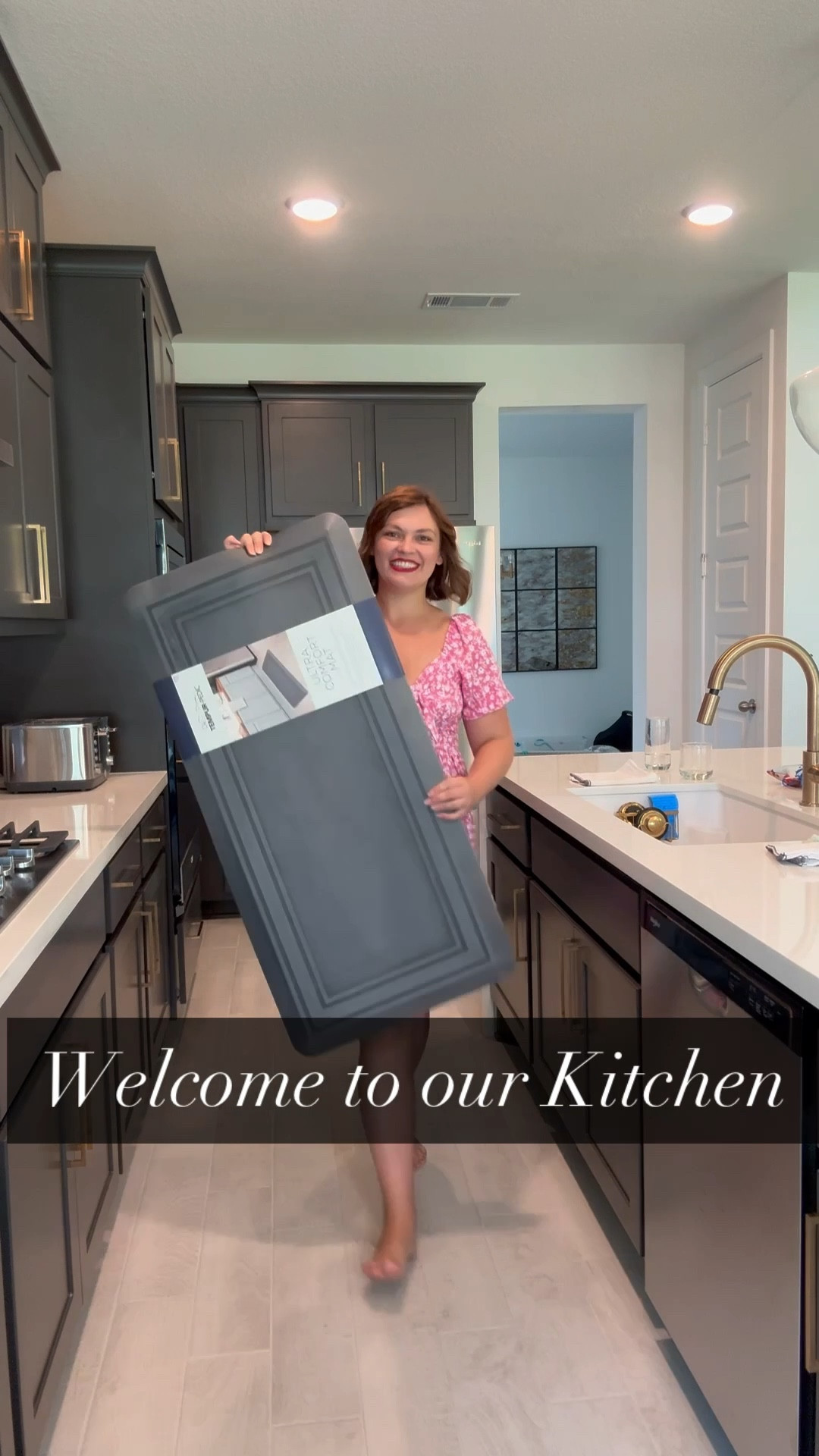 This Mat is a game changer for performing my kitchen chores! It really makes my feet and back happy, while doing usual daily tasks. 

Get an additional discount with secret promo code LTK20 for extra 20% off 🤩💪🏼

Make your life easier too with this ANTI-FATIGUE TECHNOLOGY: The high-density cushioned core helps reduce discomfort on feet, knees, legs, and back while standing on hard surfaces over extended periods. - NON-SLIP GRIP: The skid resistant polyurethane backing provides added grip underfoot to help reduce slipping and sliding in areas with hard surface flooring. - USE IN ANY SPACE: Perfect for kitchen counters, laundry rooms, bar spaces, standing desks, garage workstations, commercial areas, and more. - LONG LASTING SUPPORT: The foam core is professionally engineered to provide maximum cushioned support over time offering robust resilience in high traffic areas. - EASY CARE AND CLEAN: Simply vacuum regularly, shake or sweep off debris, and spot clean with a solution of mild detergent and water when needed. Air Dry. Dry Flat. Product Copy: Elevate the comfort level of your kitchen a Tempur-Pedic Ultra Comfort Anti-Fatigue Mat featuring classic bordered designs in a variety of rich colors with the dependable durability needed for busy spaces. The thick cushioned core features anti-fatigue technology that offers relief from back, leg, and foot discomfort when standing on hard surfaces for long periods of time. 

#TempurPedic #HomeComfort #AntiFatigueMat #mohawkhome #ad 

#LTKSaleAlert #LTKHome #LTKVideo