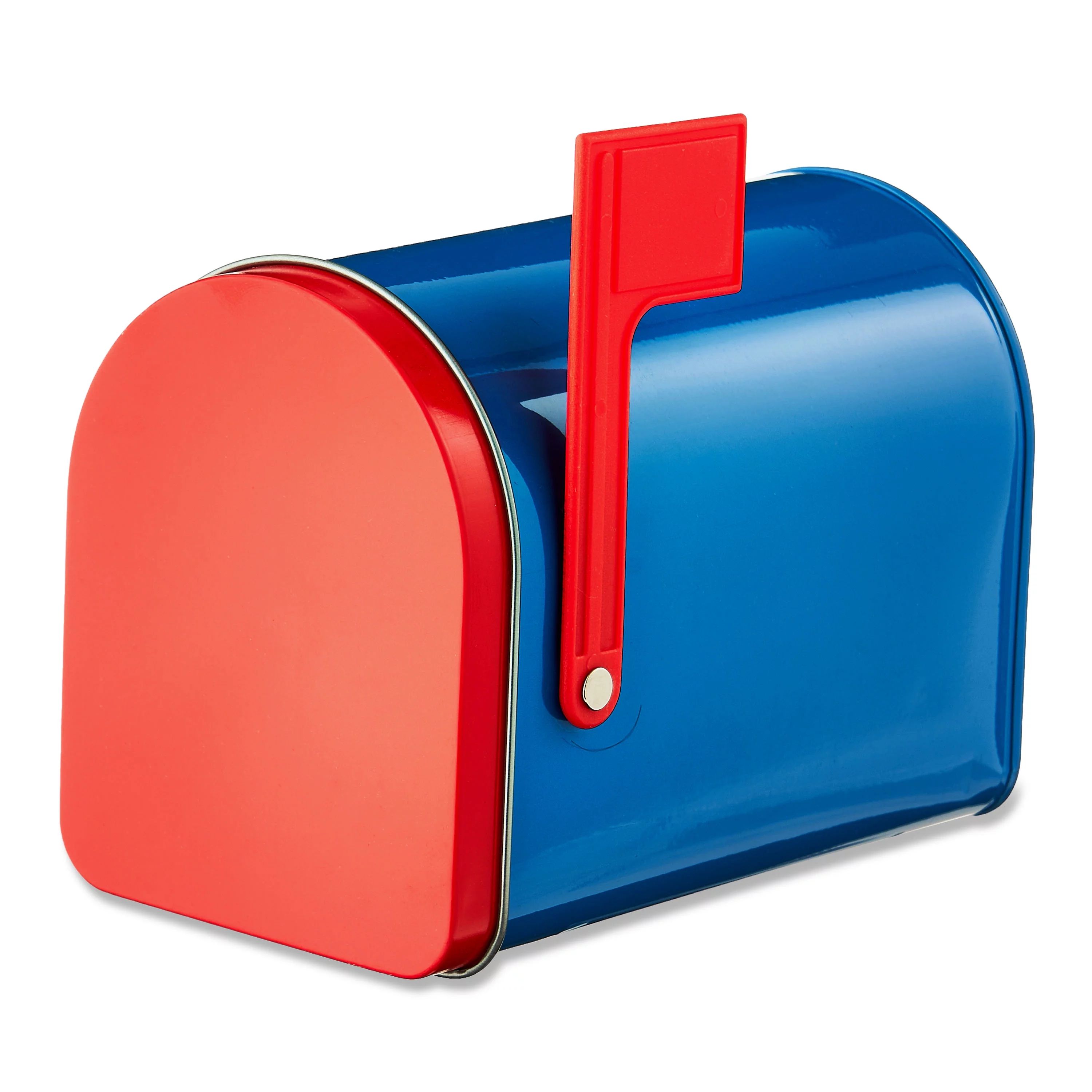 Way To Celebrate Mailbox Blue, Tin Mailbox, Blue Color, Valentine's Day, Kid Valentine | Walmart (US)