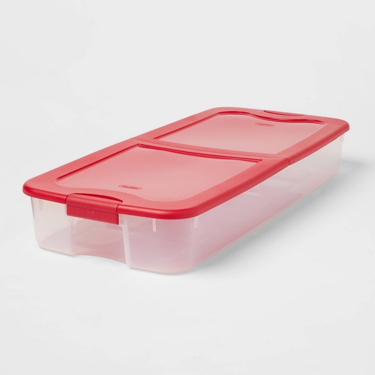 74qt Ultra Clear Underbed Box Red - Brightroom™ | Target