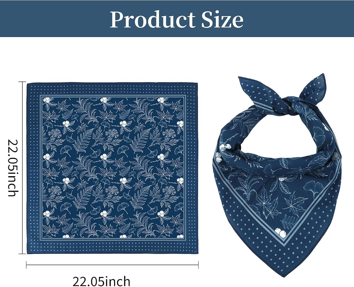YARIEW Bandanas for Women Bandana for Men 22"x22" Cotton Bandanas Handkerchief for Western Access... | Amazon (US)