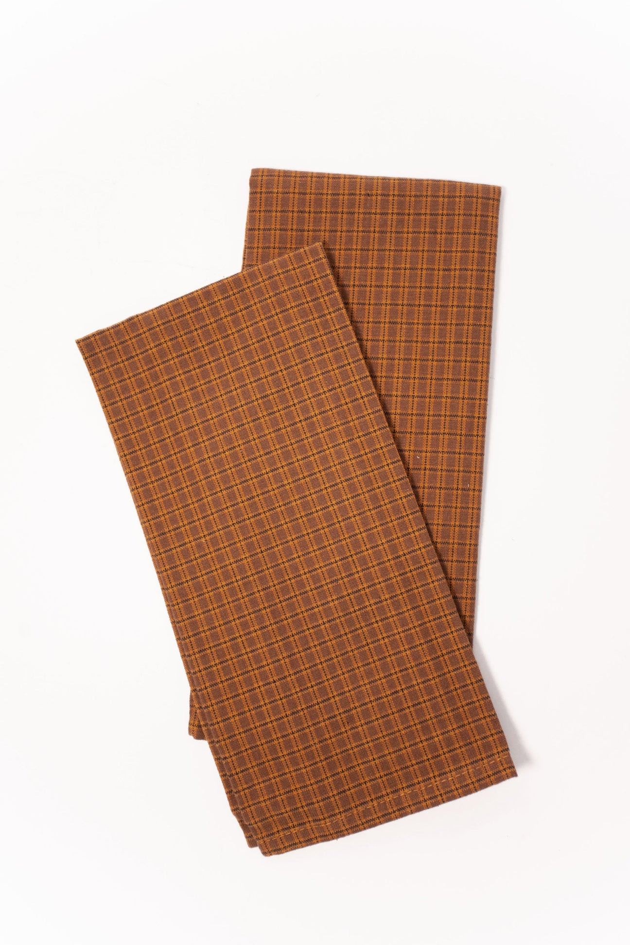 Mini Checkered Tea Towel - Rust | THELIFESTYLEDCO